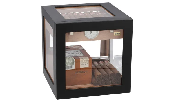 Humidor Adorini Cube Deluxe negru imagine 5