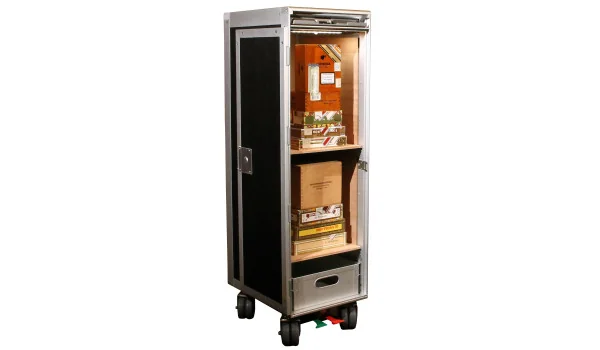 adorini Cigar Cabinet Trolley negru